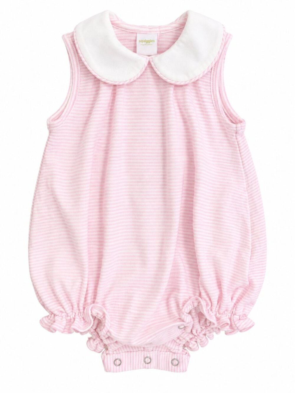 Zuccini Kids Pink & White Striped Bubble Romper – 18M